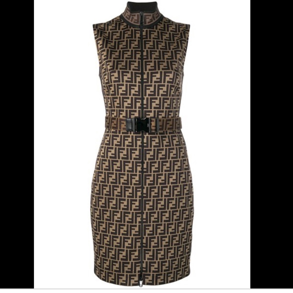 Fendi Front Zip Dress
